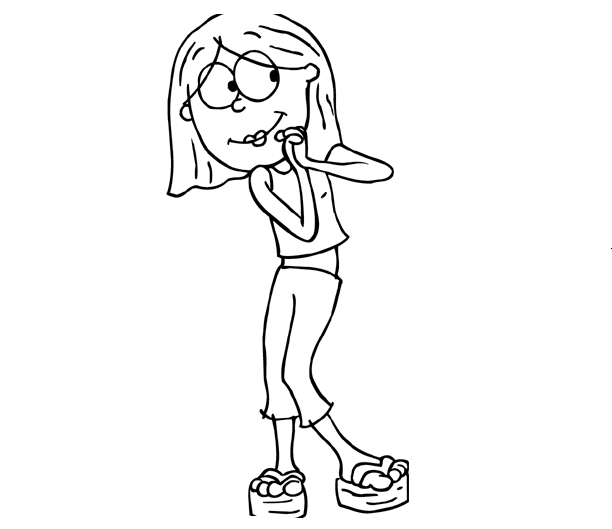 coloriage lizzie mc guire amoureuse